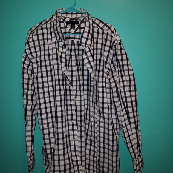 Tommy Hilfiger Other - Tommy Hilfiger button up plaid blue and grey XL